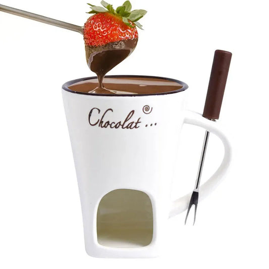Fondue Mug for Chocolate & Cheese Melting