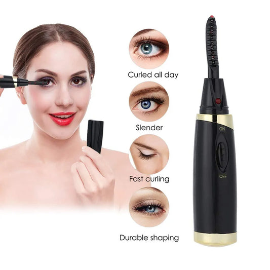 Electric Heated Eyelash Curler for Long-Lasting Curls