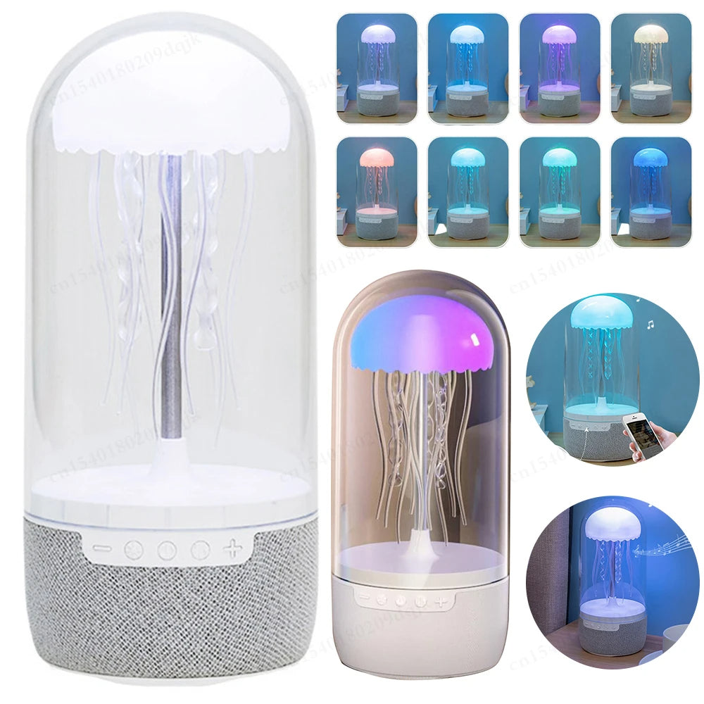 Jellyfish Lamp Speaker with LED Ocean Light Effect