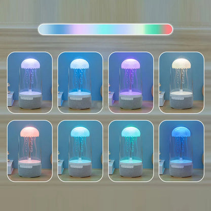 Jellyfish Lamp Speaker with LED Ocean Light Effect