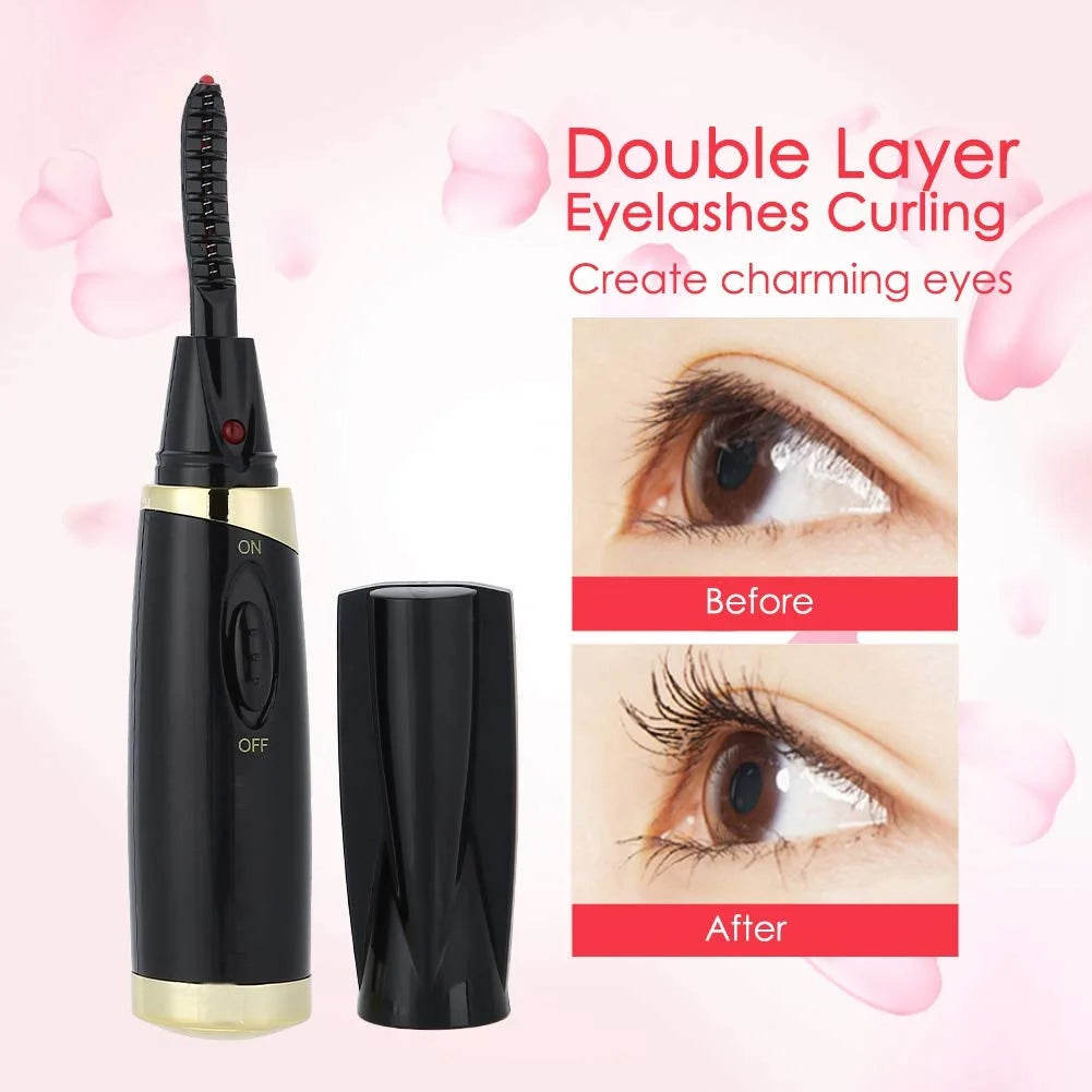 Electric Heated Eyelash Curler for Long-Lasting Curls