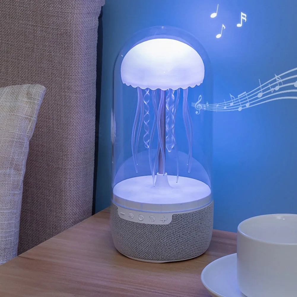 Jellyfish Lamp Speaker with LED Ocean Light Effect