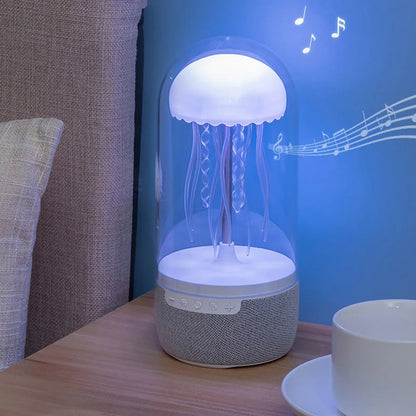 Jellyfish Lamp Speaker with LED Ocean Light Effect