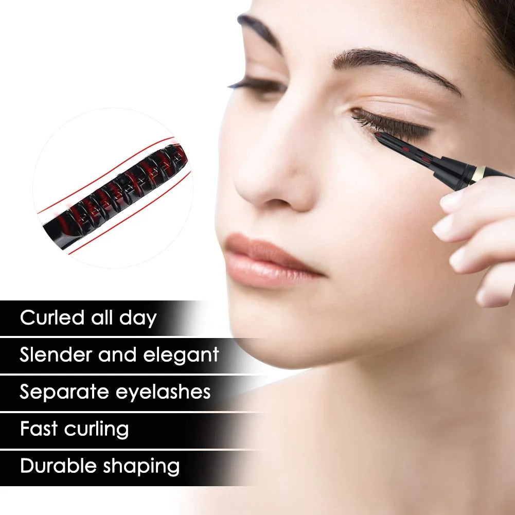 Electric Heated Eyelash Curler for Long-Lasting Curls