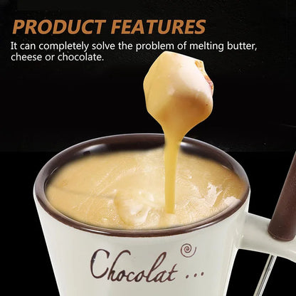 Fondue Mug for Chocolate & Cheese Melting