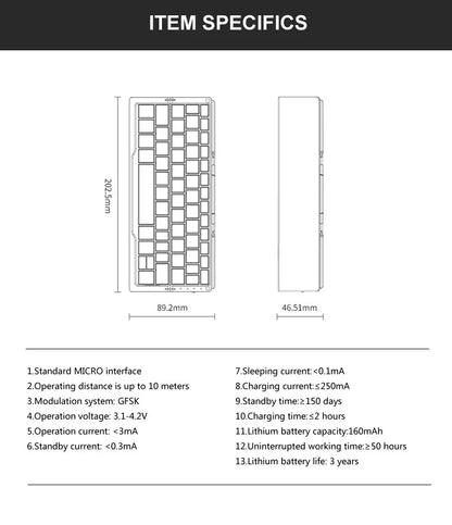 Mini Foldable Bluetooth Keyboard Portable Wireless