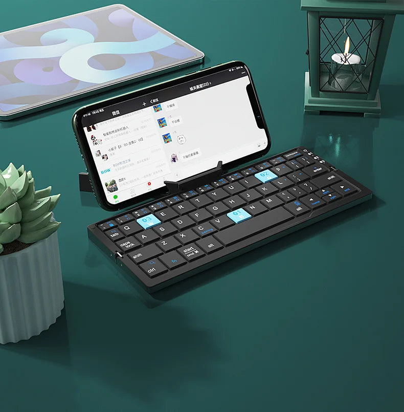Mini Foldable Bluetooth Keyboard Portable Wireless