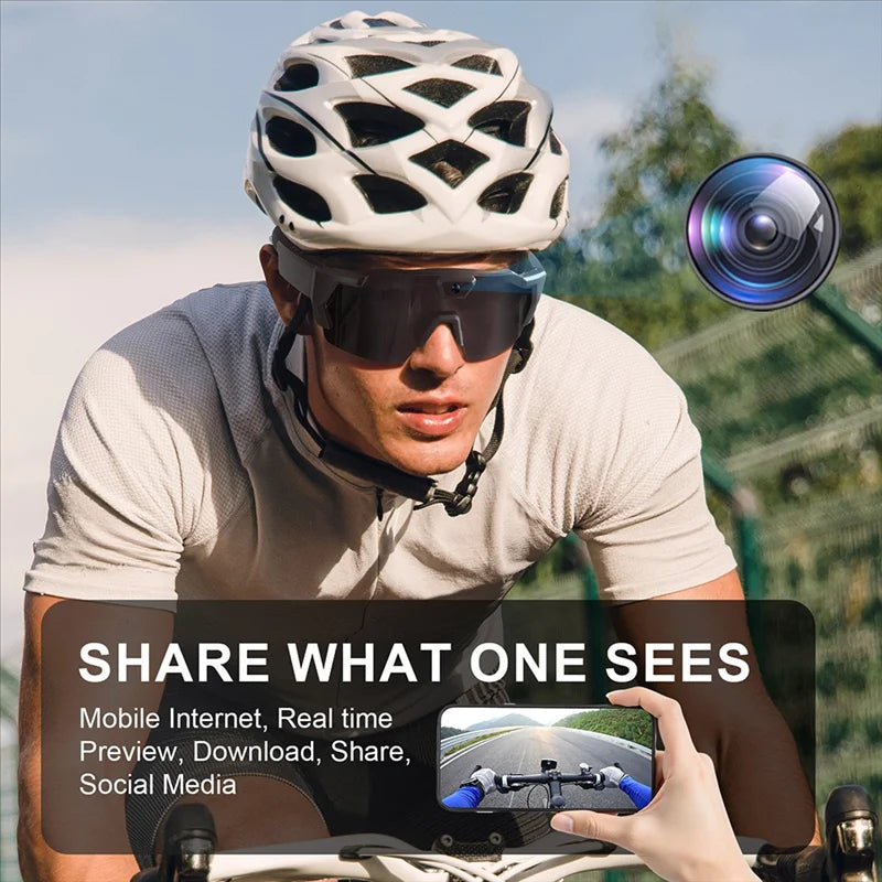 Bicycle Sports POV Camera Glasses with HD Recording