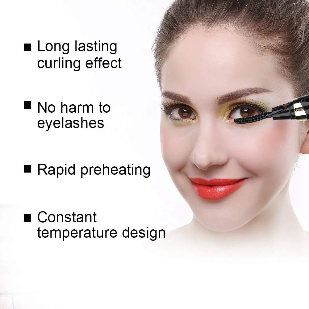Electric Heated Eyelash Curler for Long-Lasting Curls