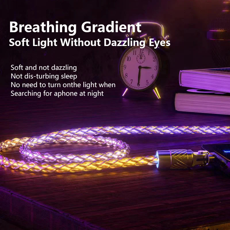 120W RGB Fast Charging Cable USB-C Power Cord