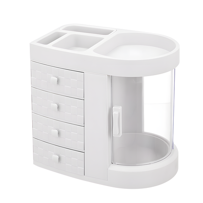 Rotating Makeup Organizer With Drawers for Cosmetics