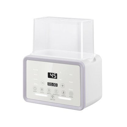 Digital Dual Baby Bottle Warmer with dual heating compartments and digital display for easy feeding time.