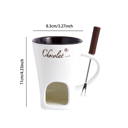 Fondue Mug for Chocolate & Cheese Melting