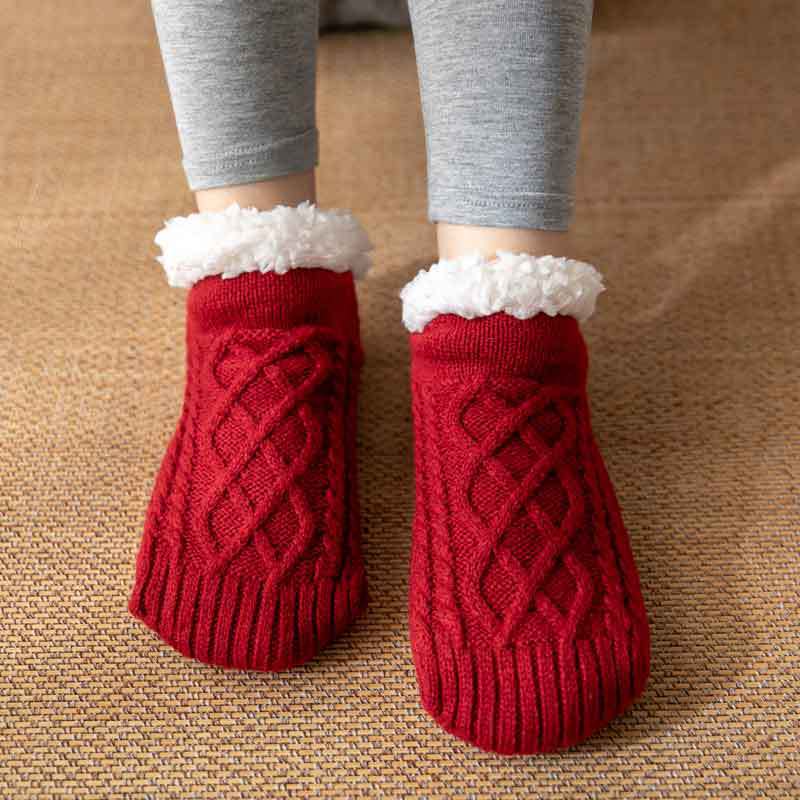 Winter Wool Socks Slippers for Warm Cozy Feet