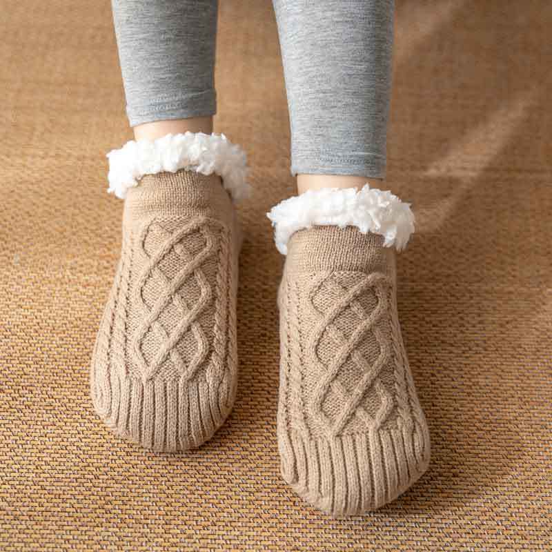 Winter Wool Socks Slippers for Warm Cozy Feet